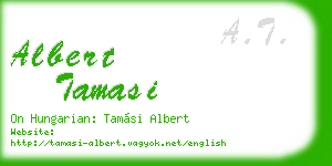 albert tamasi business card
